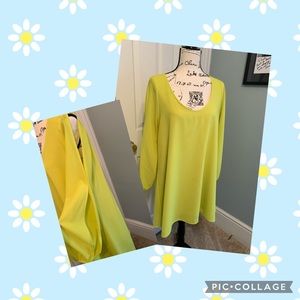 Mittoshop lime green split sleeve tunic